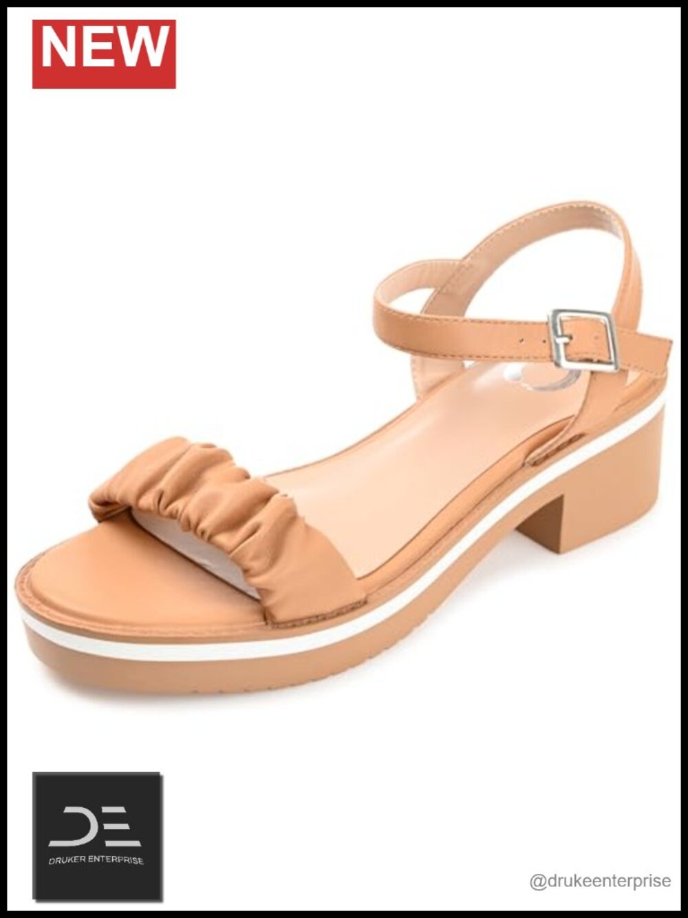 Journee Collection Womens Open Toe Ankle Strap Block Heel Pump
